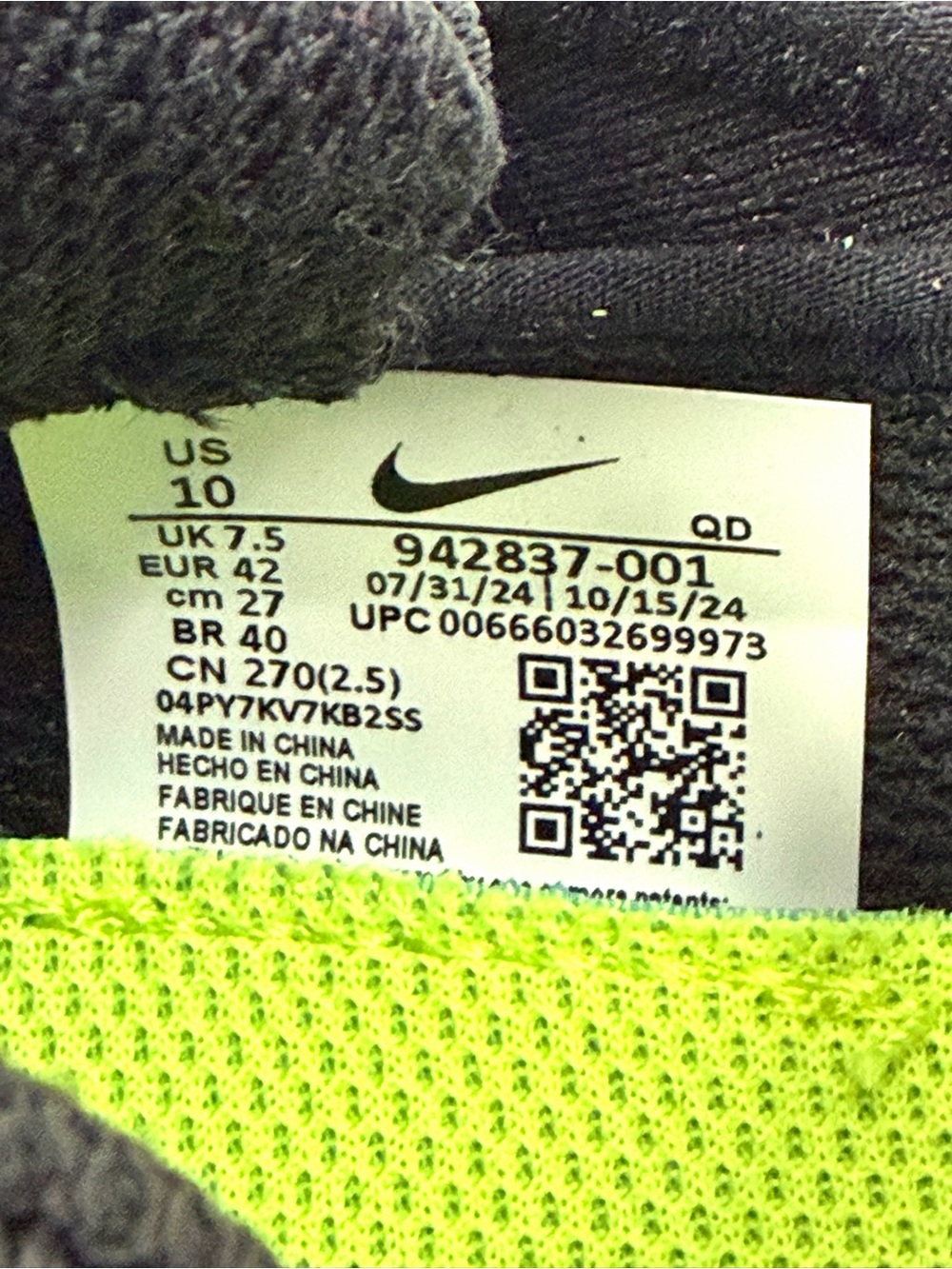 Nike Free RN 2018 Black White Athletic Running Shoes 942837-001 Women's Size 10 - Picture 12 of 12
